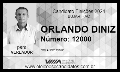 Candidato ORLANDO DINIZ 2024 - BUJARI - Eleições