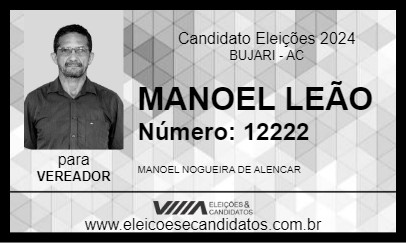 Candidato MANOEL LEÃO 2024 - BUJARI - Eleições