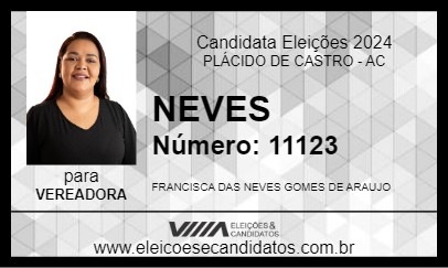 Candidato NEVES 2024 - PLÁCIDO DE CASTRO - Eleições