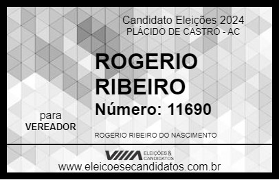 Candidato ROGERIO RIBEIRO 2024 - PLÁCIDO DE CASTRO - Eleições