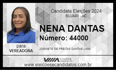 Candidato NENA DANTAS 2024 - BUJARI - Eleições