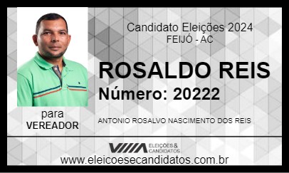 Candidato ROSALDO REIS 2024 - FEIJÓ - Eleições