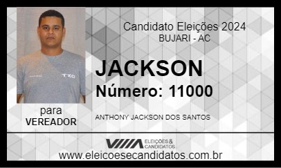 Candidato JACKSON 2024 - BUJARI - Eleições