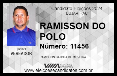 Candidato RAMISSON DO POLO 2024 - BUJARI - Eleições