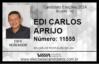 Candidato EDI CARLOS APRIJO 2024 - BUJARI - Eleições