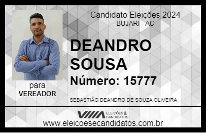 Candidato DEANDRO SOUSA 2024 - BUJARI - Eleições