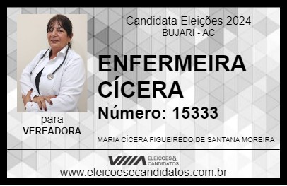 Candidato ENFERMEIRA CÍCERA 2024 - BUJARI - Eleições