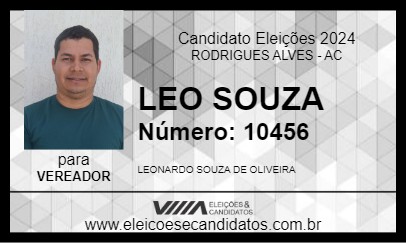 Candidato LEO SOUZA 2024 - RODRIGUES ALVES - Eleições