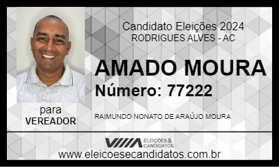 Candidato AMADO MOURA 2024 - RODRIGUES ALVES - Eleições