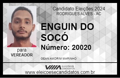 Candidato NEGUIN DO SOCÓ 2024 - RODRIGUES ALVES - Eleições