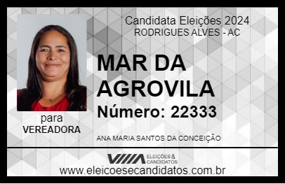 Candidato MAR DA AGROVILA 2024 - RODRIGUES ALVES - Eleições