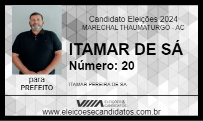 Candidato ITAMAR DE SÁ 2024 - MARECHAL THAUMATURGO - Eleições