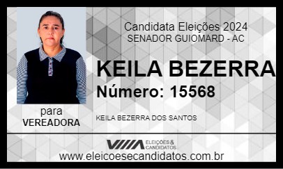 Candidato KEILA BEZERRA 2024 - SENADOR GUIOMARD - Eleições