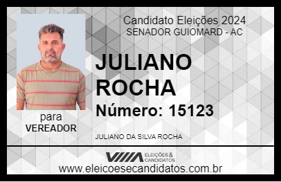 Candidato JULIANO ROCHA 2024 - SENADOR GUIOMARD - Eleições