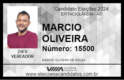 Candidato MARCIO OLIVEIRA 2024 - EPITACIOLÂNDIA - Eleições