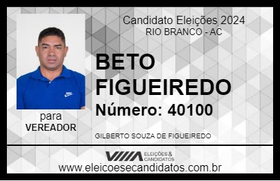 Candidato BETO FIGUEIREDO 2024 - RIO BRANCO - Eleições