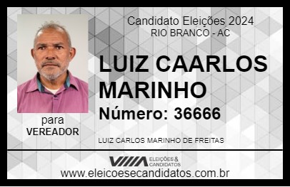 Candidato LUIZ CARLOS 2024 - RIO BRANCO - Eleições