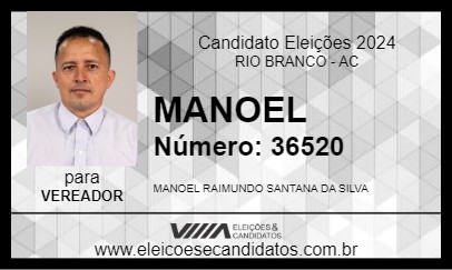 Candidato MANOEL RAIMUNDO 2024 - RIO BRANCO - Eleições