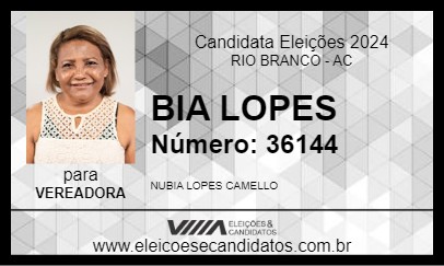 Candidato BIA LOPES 2024 - RIO BRANCO - Eleições