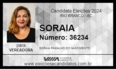 Candidato SORAIA NASCIMENTO 2024 - RIO BRANCO - Eleições