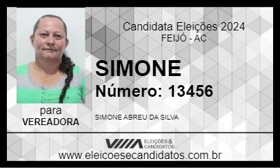 Candidato SIMONE 2024 - FEIJÓ - Eleições