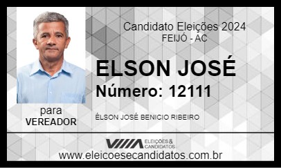 Candidato ELSON JOSÉ 2024 - FEIJÓ - Eleições