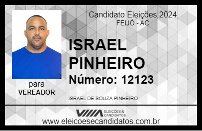 Candidato ISRAEL PINHEIRO 2024 - FEIJÓ - Eleições