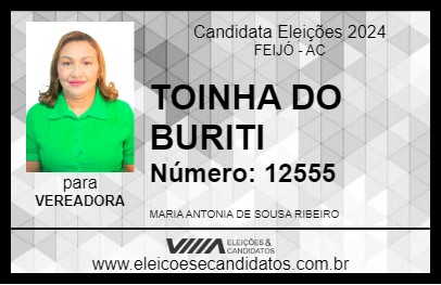 Candidato TOINHA DO BURITI 2024 - FEIJÓ - Eleições