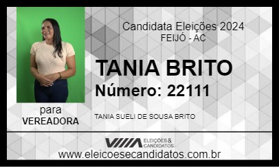 Candidato TANIA BRITO 2024 - FEIJÓ - Eleições