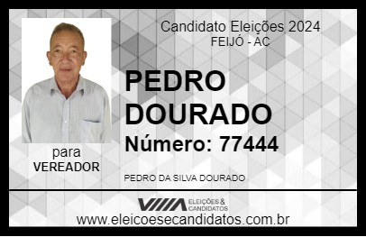 Candidato PEDRO DOURADO 2024 - FEIJÓ - Eleições