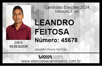 Candidato LEANDRO FEITOSA 2024 - TARAUACÁ - Eleições