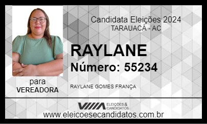 Candidato RAYLANE 2024 - TARAUACÁ - Eleições