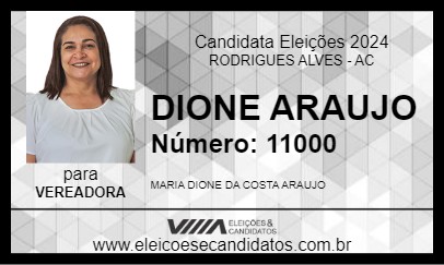 Candidato DIONE ARAUJO 2024 - RODRIGUES ALVES - Eleições