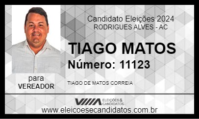 Candidato TIAGO MATOS 2024 - RODRIGUES ALVES - Eleições