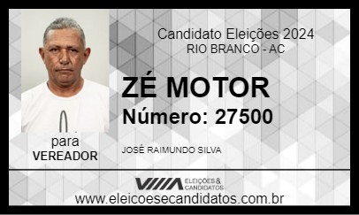 Candidato ZÉ MOTOR 2024 - RIO BRANCO - Eleições