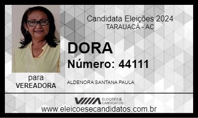 Candidato DORA 2024 - TARAUACÁ - Eleições