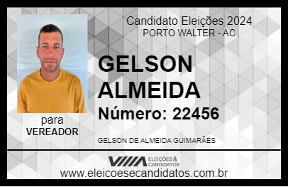 Candidato GELSON ALMEIDA 2024 - PORTO WALTER - Eleições