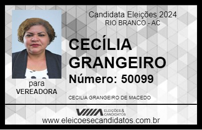 Candidato CECÍLIA GRANGEIRO 2024 - RIO BRANCO - Eleições