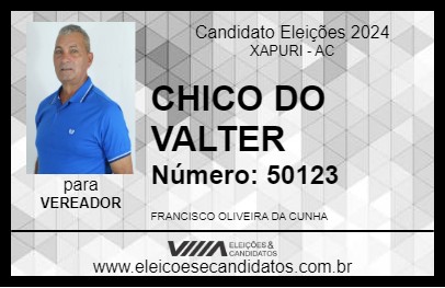 Candidato CHICO DO VALTER  2024 - XAPURI - Eleições