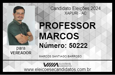 Candidato PROFESSOR MARCOS 2024 - XAPURI - Eleições