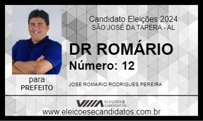 Candidato DR ROMÁRIO 2024 - SÃO JOSÉ DA TAPERA - Eleições