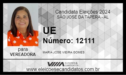 Candidato UE 2024 - SÃO JOSÉ DA TAPERA - Eleições