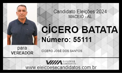 Candidato CÍCERO BATATA 2024 - MACEIÓ - Eleições