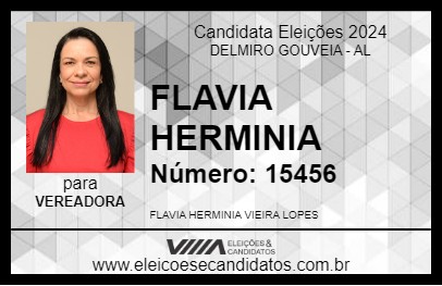 Candidato FLAVIA HERMINIA 2024 - DELMIRO GOUVEIA - Eleições