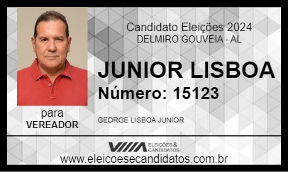 Candidato JUNIOR LISBOA 2024 - DELMIRO GOUVEIA - Eleições