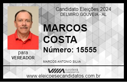 Candidato MARCOS COSTA 2024 - DELMIRO GOUVEIA - Eleições