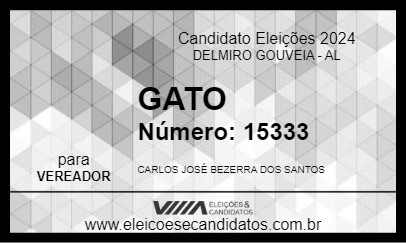 Candidato GATO 2024 - DELMIRO GOUVEIA - Eleições