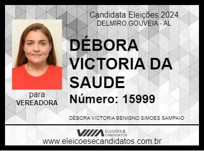 Candidato DÉBORA VICTORIA DA SAUDE 2024 - DELMIRO GOUVEIA - Eleições