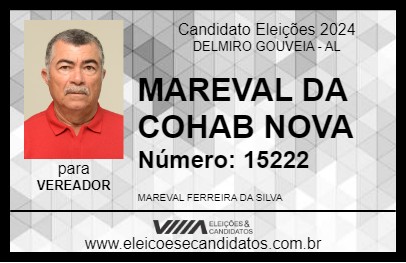 Candidato MAREVAL DA COHAB NOVA 2024 - DELMIRO GOUVEIA - Eleições