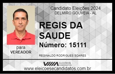 Candidato REGIS DA SAUDE 2024 - DELMIRO GOUVEIA - Eleições